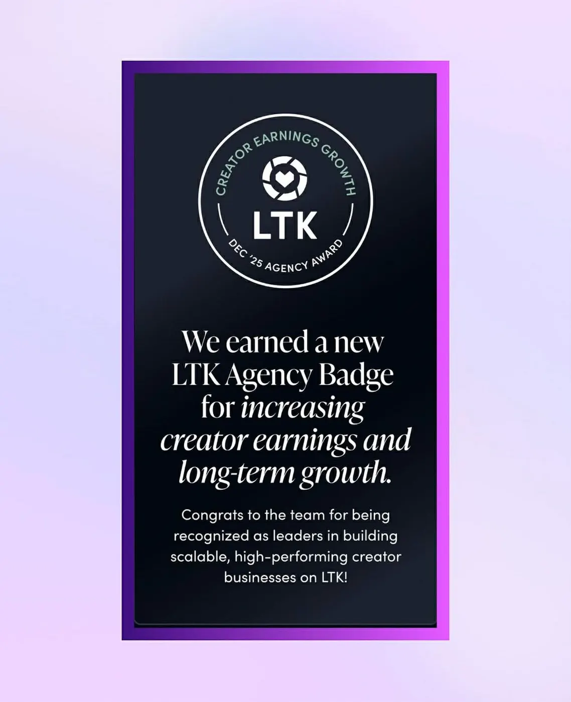 LTK Agency Badge